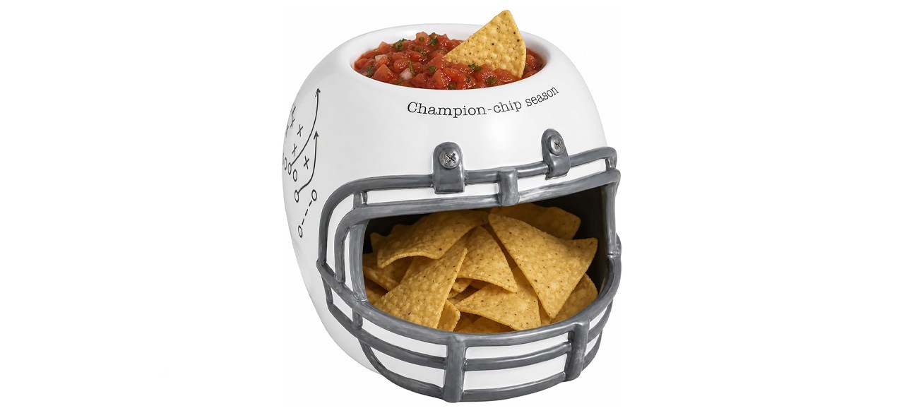 Mud Pie Football Helmet Chip and Dip Server
