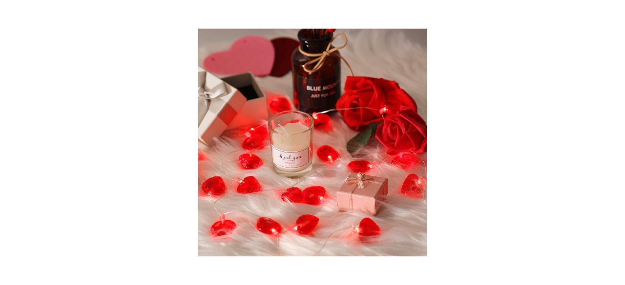 Best Mudder Valentines Day Red Heart String Lights