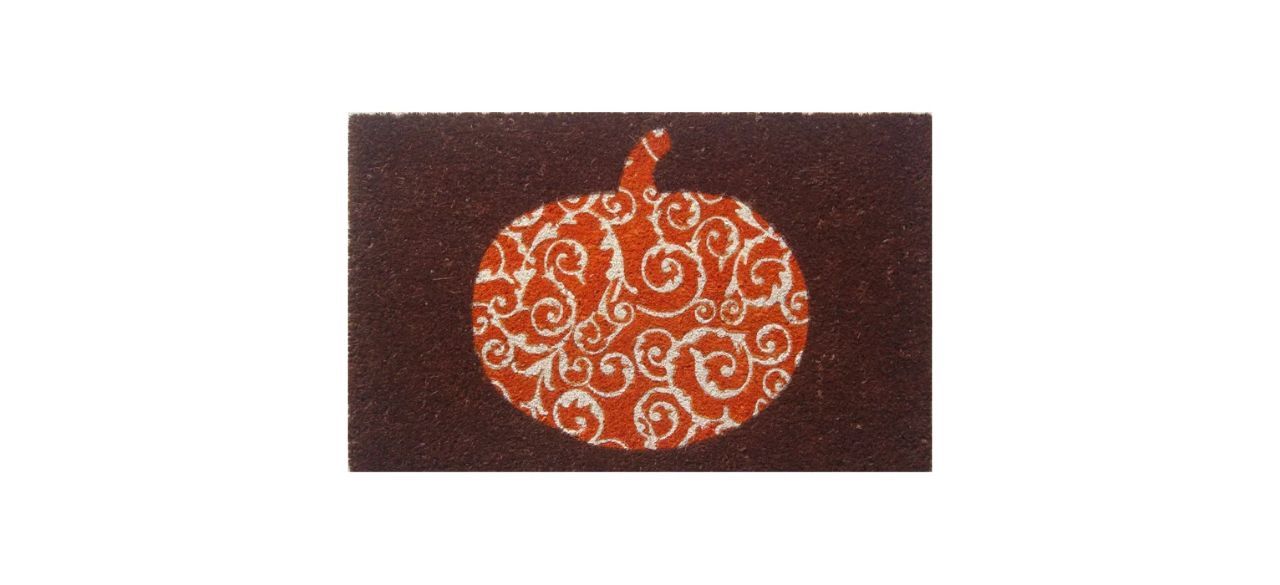 Best Nash Scrolled Pumpkin Nonslip Outdoor Door Mat