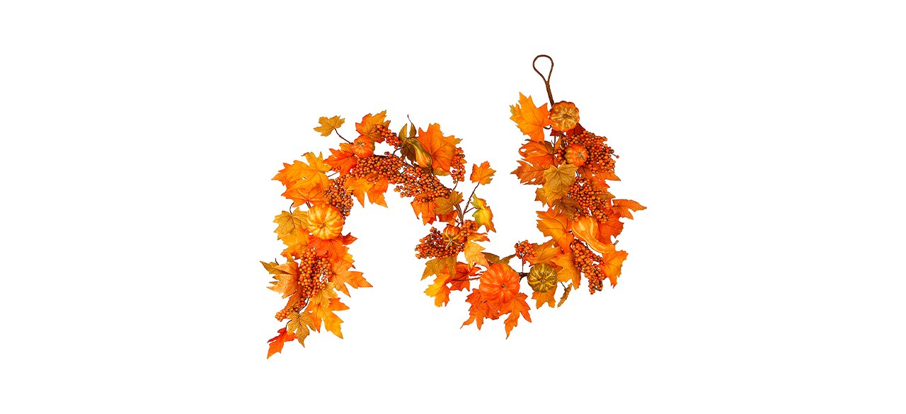 Best National Tree Company Harvest Accessories Garland with Maples and Pumpkins