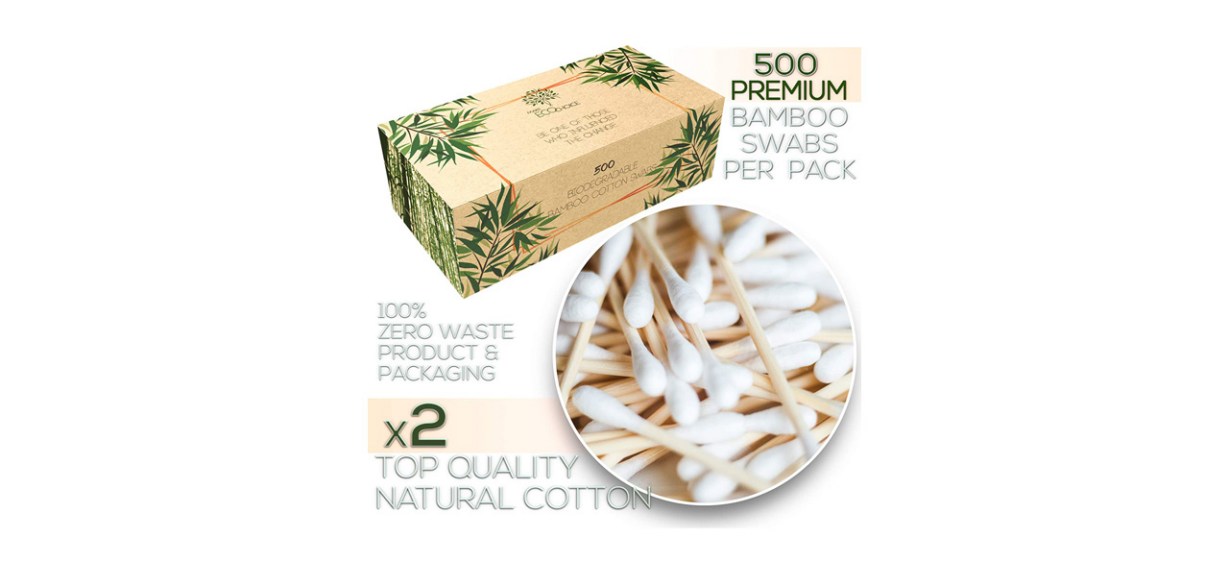  Natulane Premium Biodegradable Bamboo Cotton Swabs 