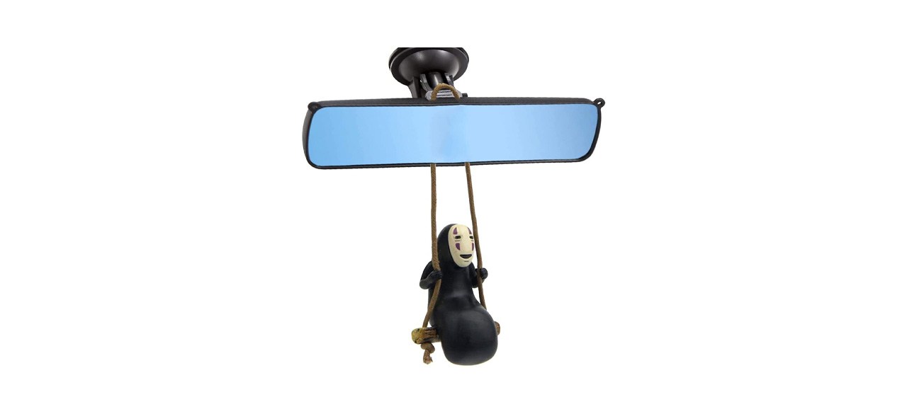 Best No Face Car Pendant hanging from a rear view car mirror