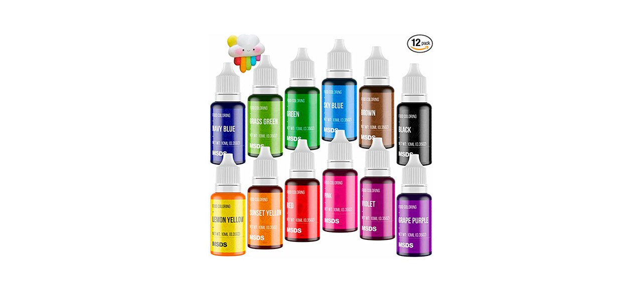 Best Nomeca 12-Color Cake Food Coloring Set