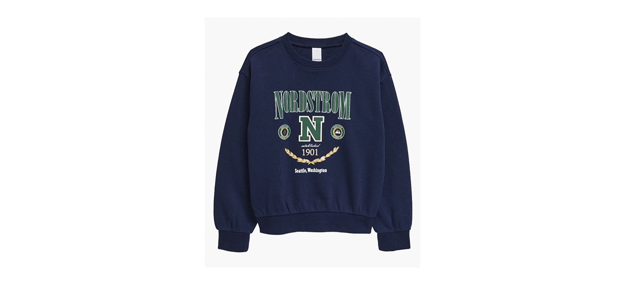 Best Nordstrom Kids Varsity Cotton Sweatshirt