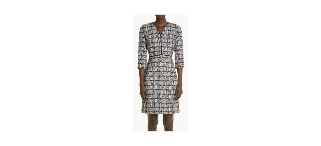 best St. John Collection Jared Boucle Tweed Sheath Dress