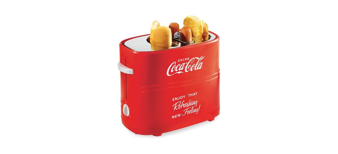 Best Nostalgia Coca-Cola Retro Two-Slot Hot Dog and Bun Toaster