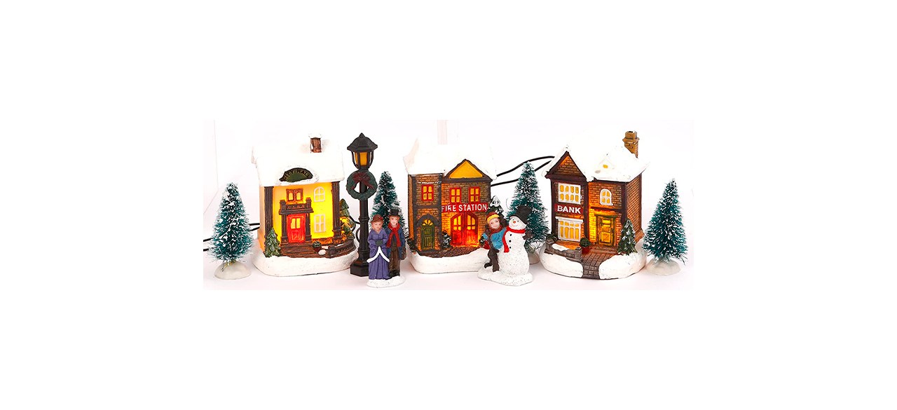 Best One Holiday Way Miniature LED Lighted Christmas Village Scene