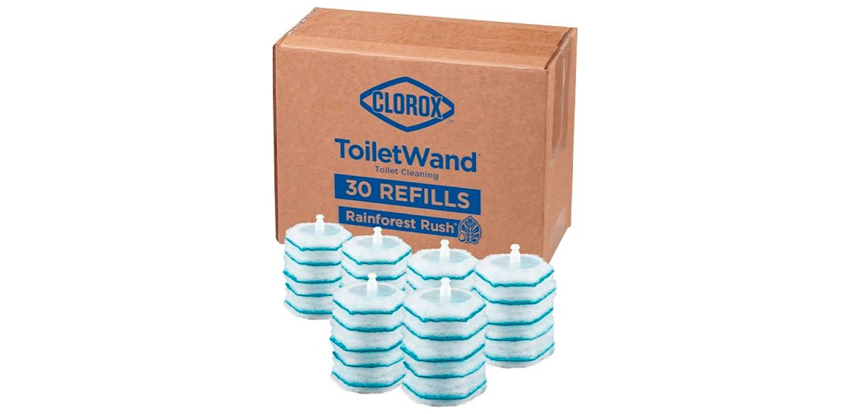 Best Original Clorox ToiletWand Disinfecting Refills, Rainforest Rush, 30 Ct