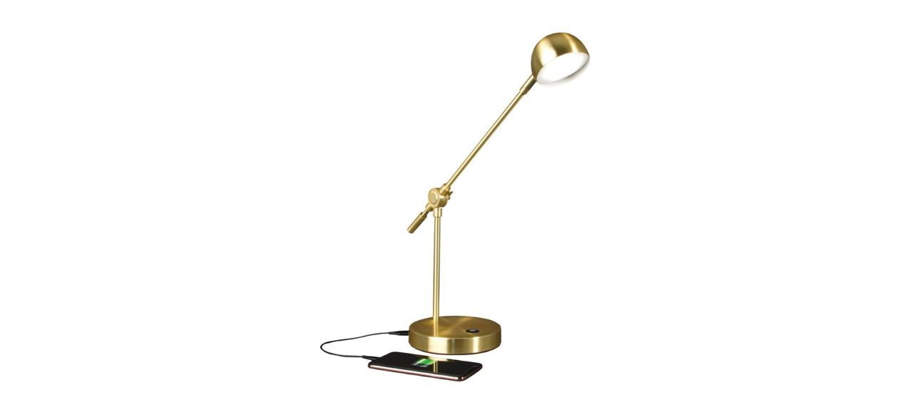 OttLite Refine LED Antique Brass Desk Lamp