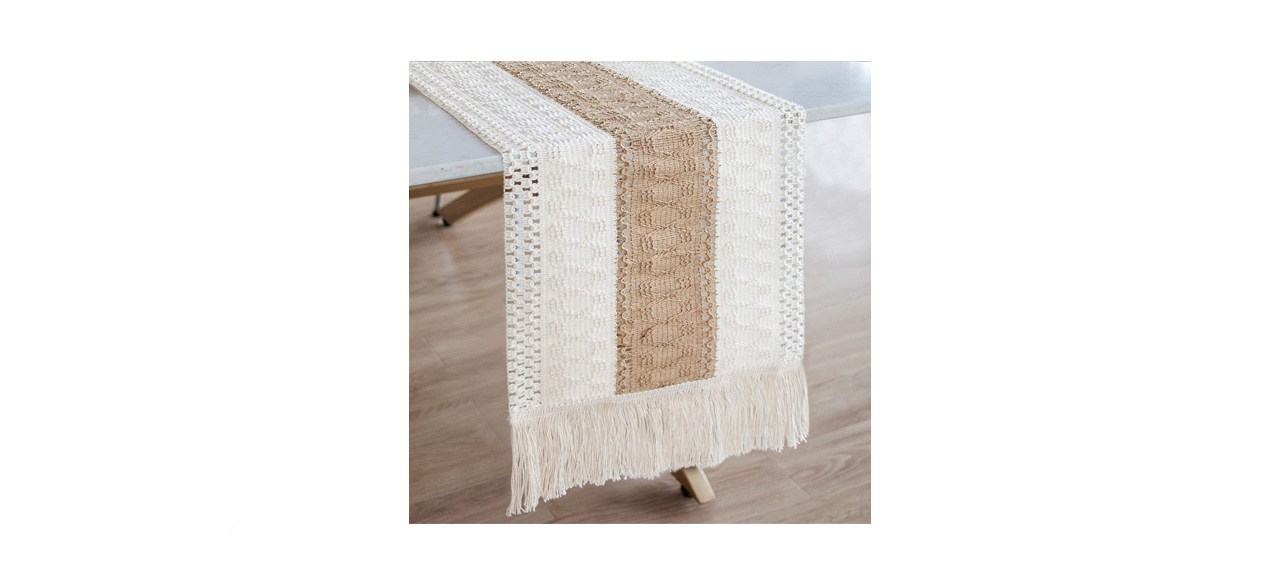 best OurWarm Splicing Burlap Table Runner