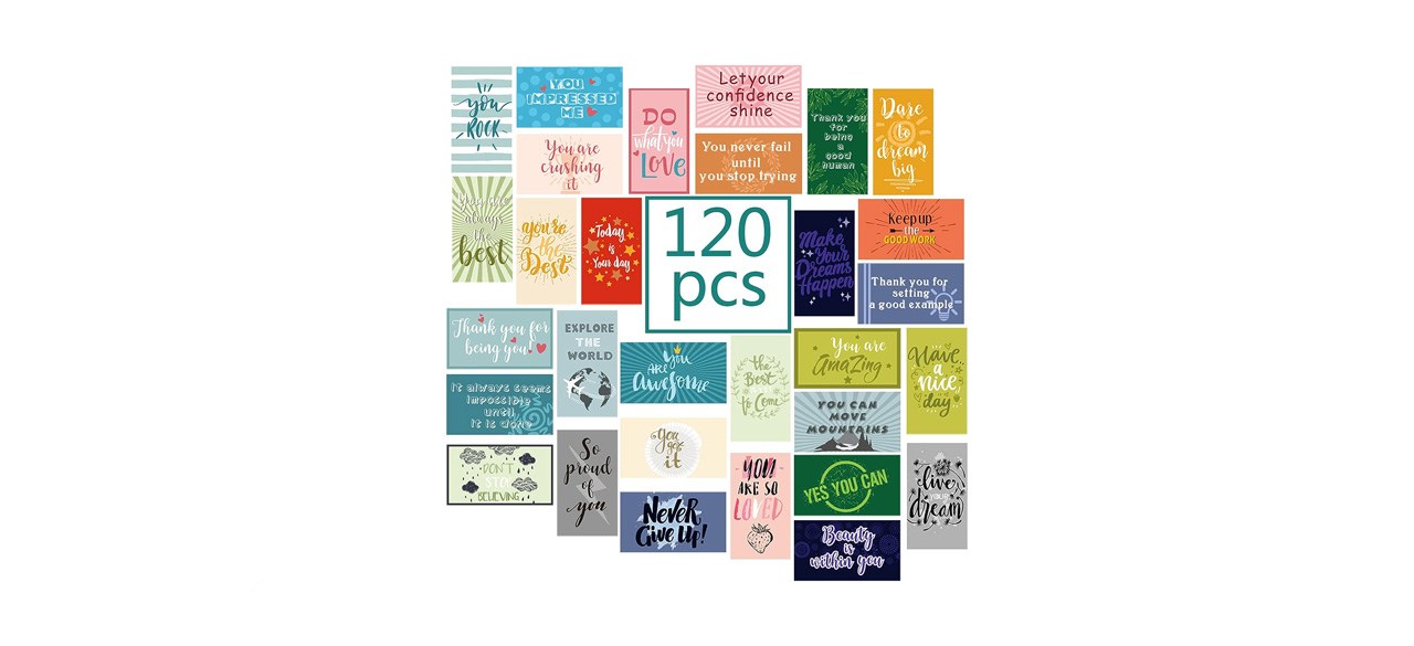 Outus 120 Pieces Motivational Encouragement Quote Cards