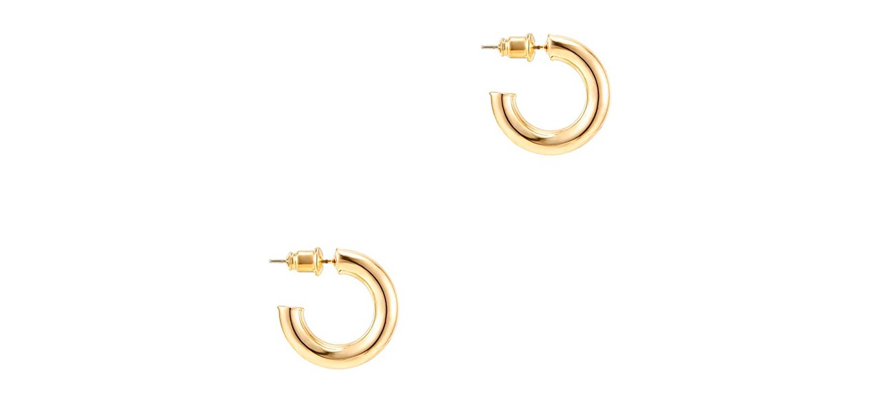 Best Pavoi 14K Gold Colored Chunky Hoop Earrings