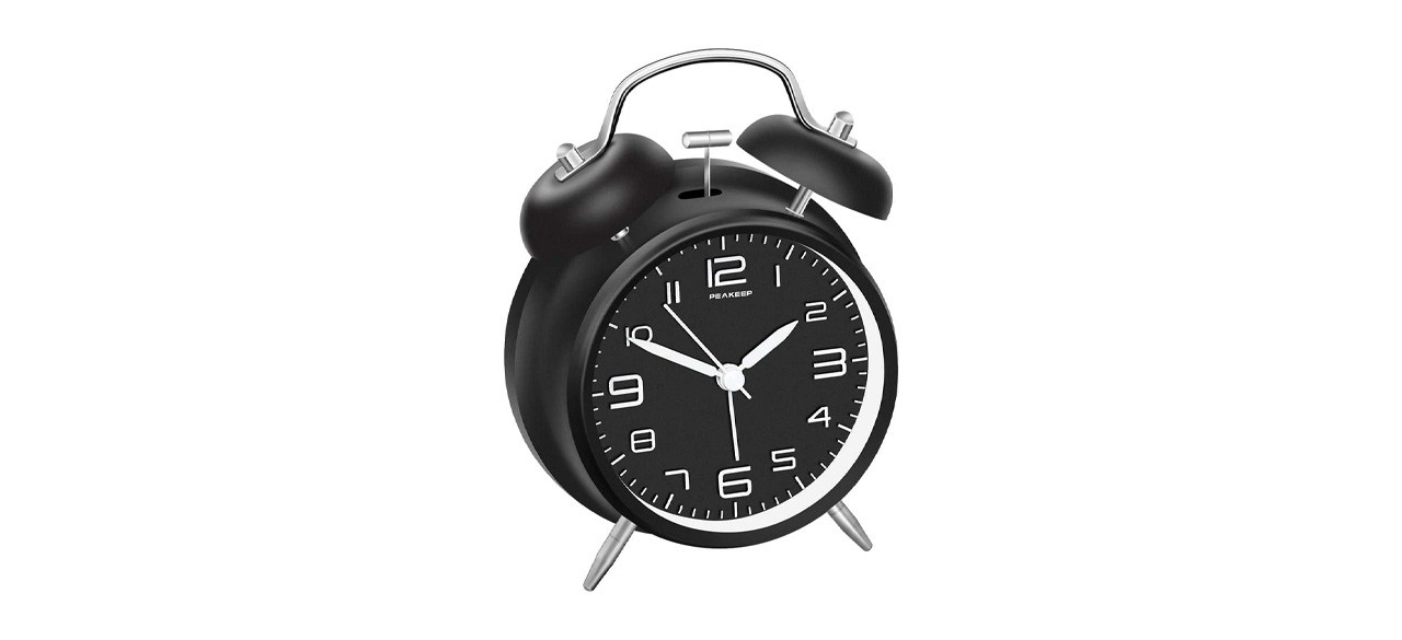 Best Peakeep 4 Inches Twin Bell Loud Alarm Clock