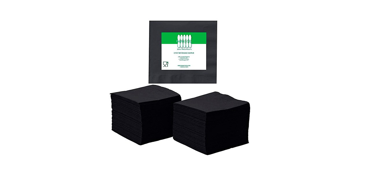 Best Perfectware Perfect Stix Black Beverage Napkins