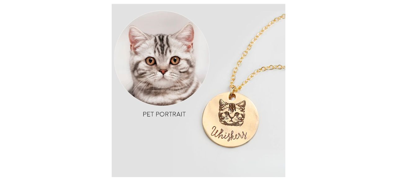 Personalized Pet Portrait Necklace