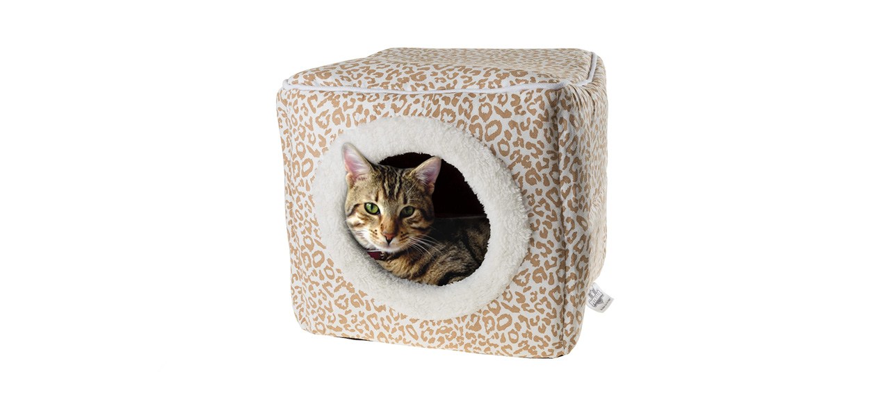 best Petmaker Animal Print Cat Bed Cave