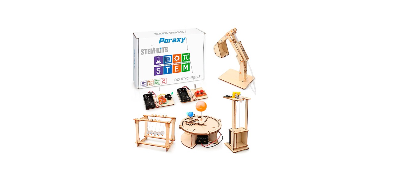 Best Poraxy Wooden STEM 5 Project Building Kit 