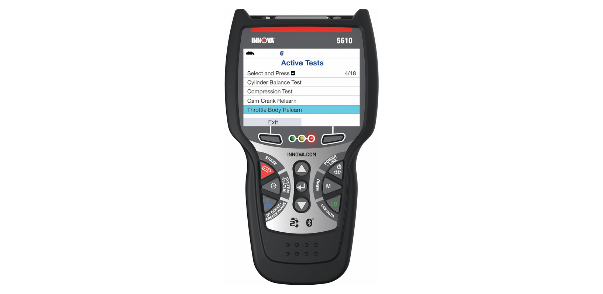 Innova 5610 OBD2 Bidirectional Scan Tool on white back