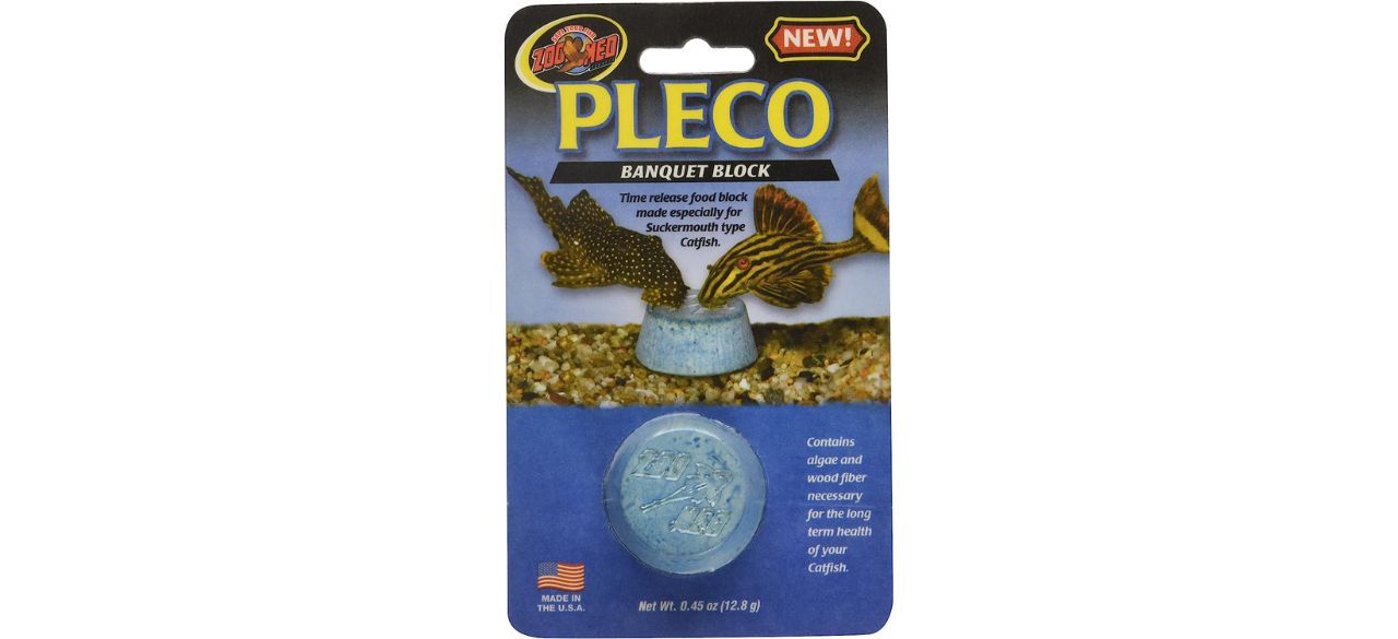 packaging for Zoo Med pleco banquet block