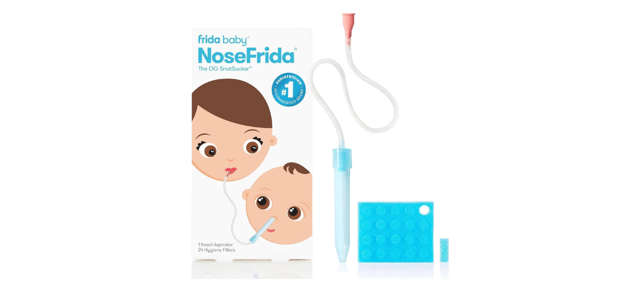 Frida Baby NoseFrida SnotSucker Nasal Aspirator for Baby on white background