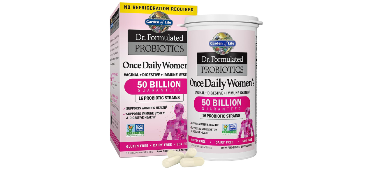 Garden of Life Once Daily Dr. Formulated Probiotics for Women on white background