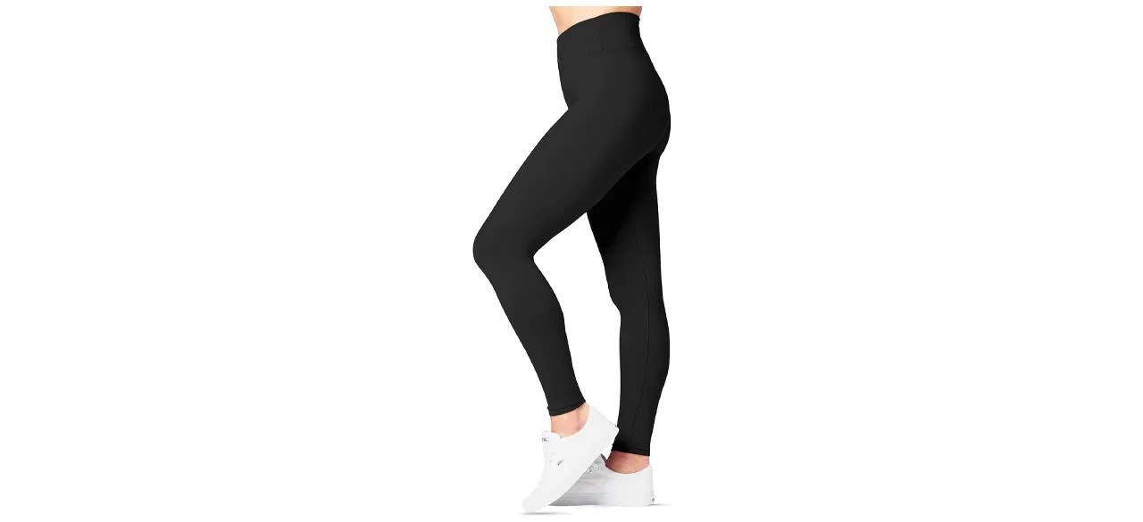 SATINA High Waisted Leggings on white background