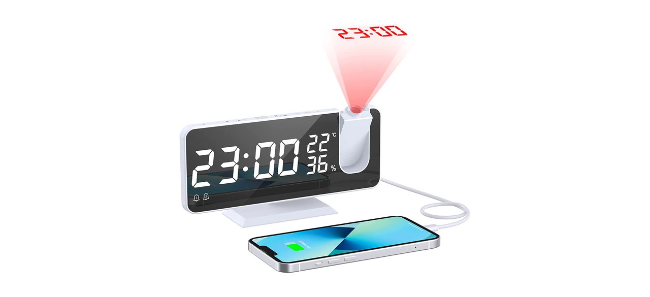 Best Projection Alarm Clock with USB Charger for Heavy Sleepers