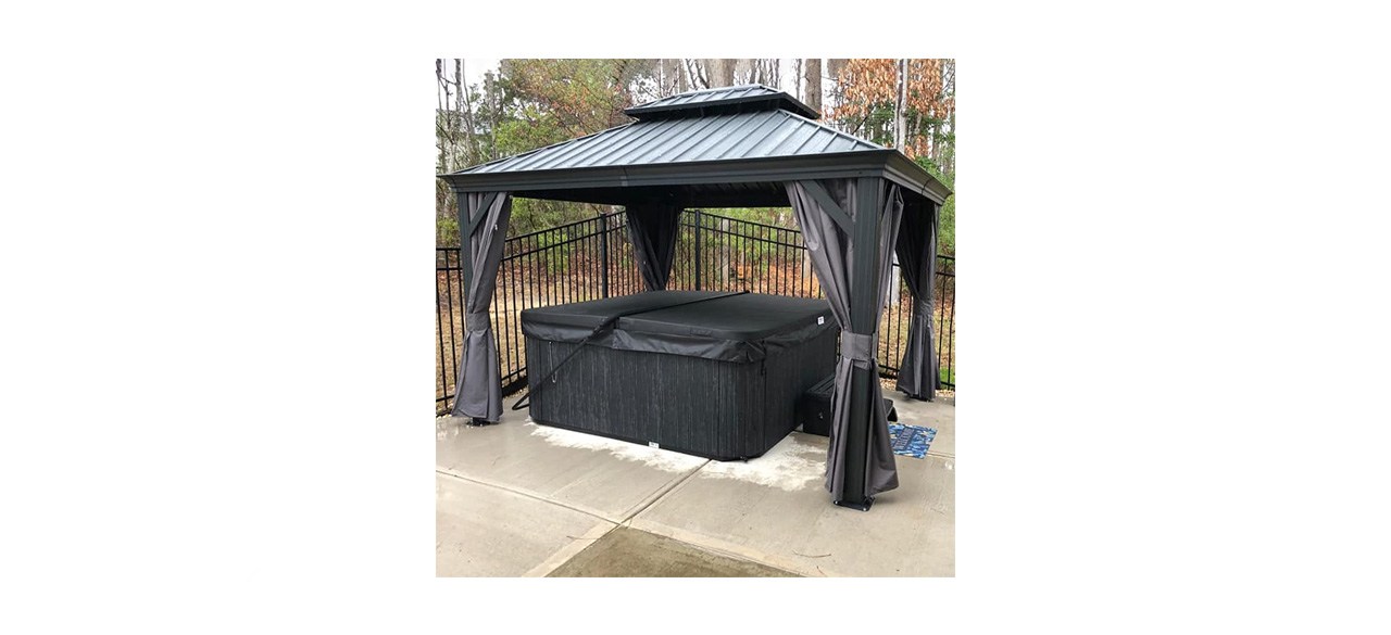 best Purple Leaf Permanent Hardtop Gazebo