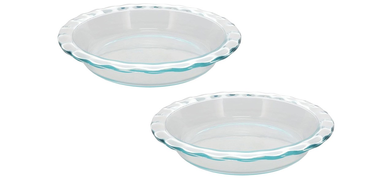 Pyrex Clear Fluted Rim Glass Pie Plates