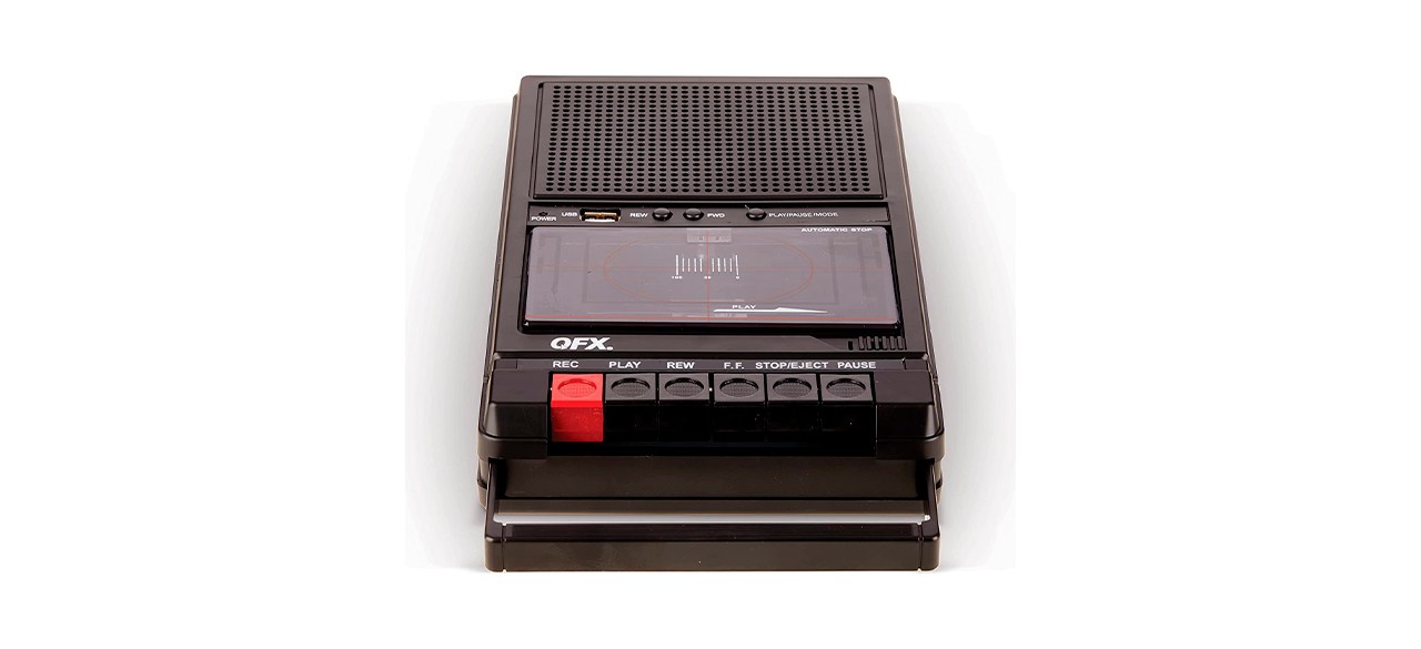 Best QFX Retro-39 Portable Shoebox Tape Recorder with USB Player