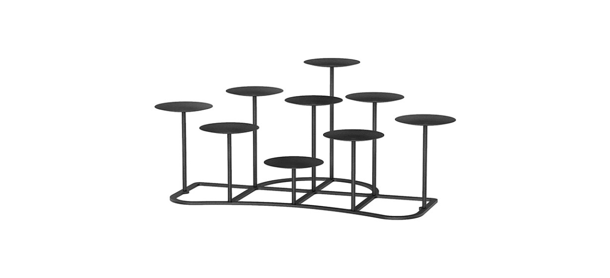 Best Qikadsen Black Metal Pillar Candelabra Best Qikadsen Black Metal Pillar Candelabra