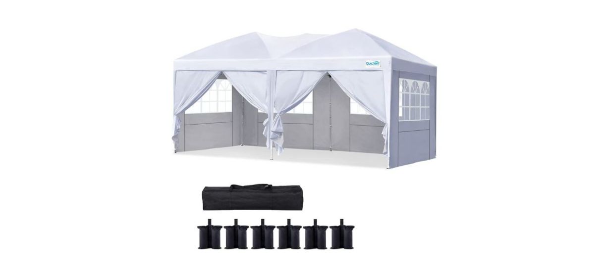 Best Quictent Easy Pop-Up Canopy Wedding Tent with Sidewalls