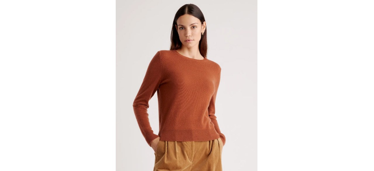 Quince have a women's cashmere sweater for just $50 and affordable