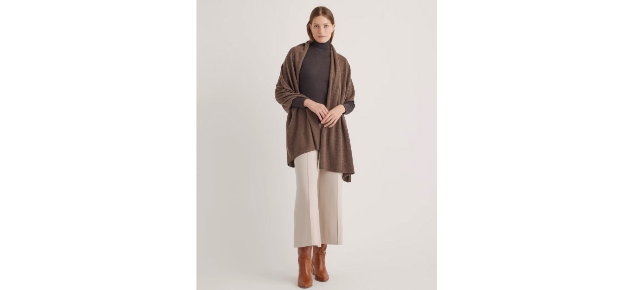 Quince Mongolian Cashmere Sweater in Brown