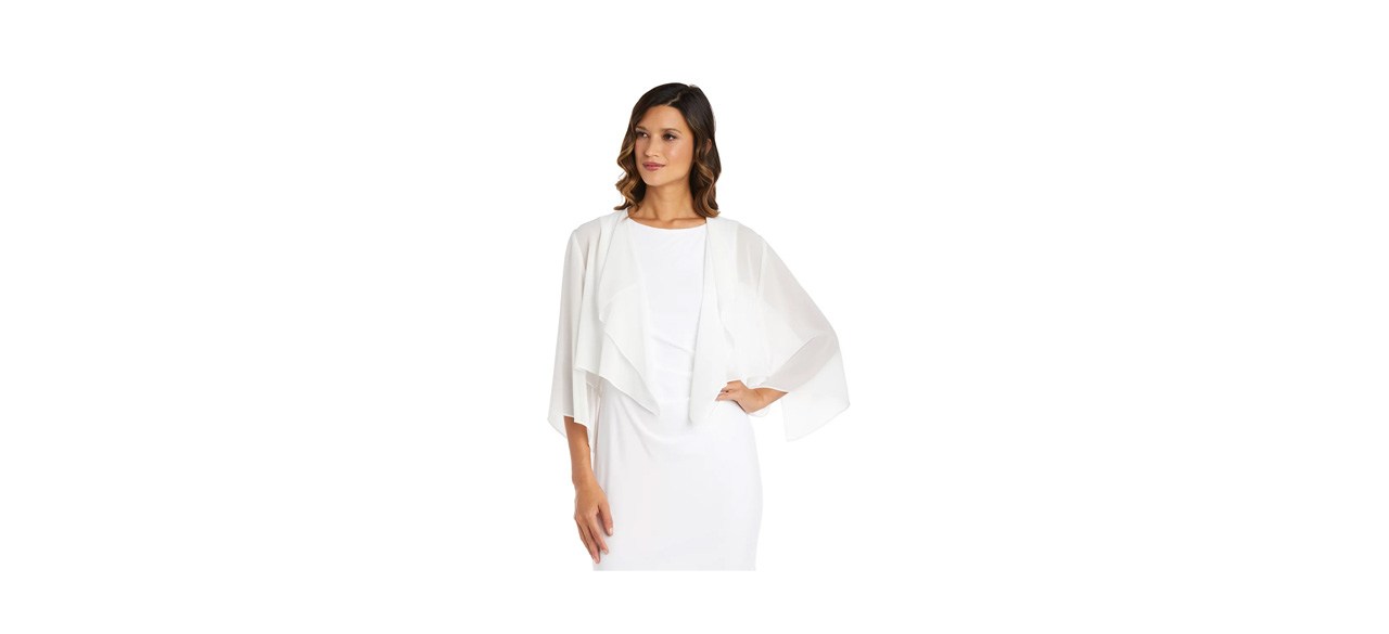 Best R&M Richards Layered Chiffon Shrug