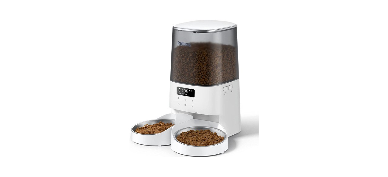 Automatic Cat Feeder on white background