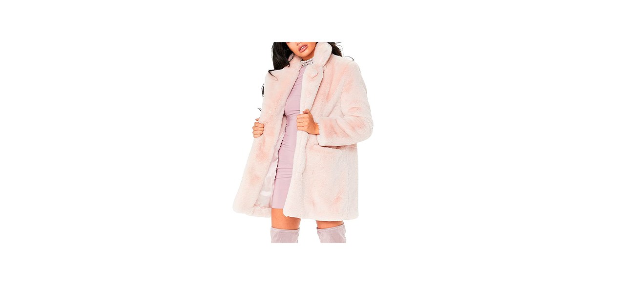 Best Remelon Long Sleeve Fox Faux Fur Coat