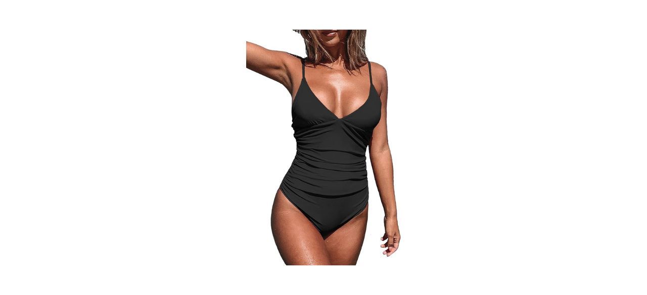 Cupshe Women's One Piece Tummy Control V-Neck Bathing Suit