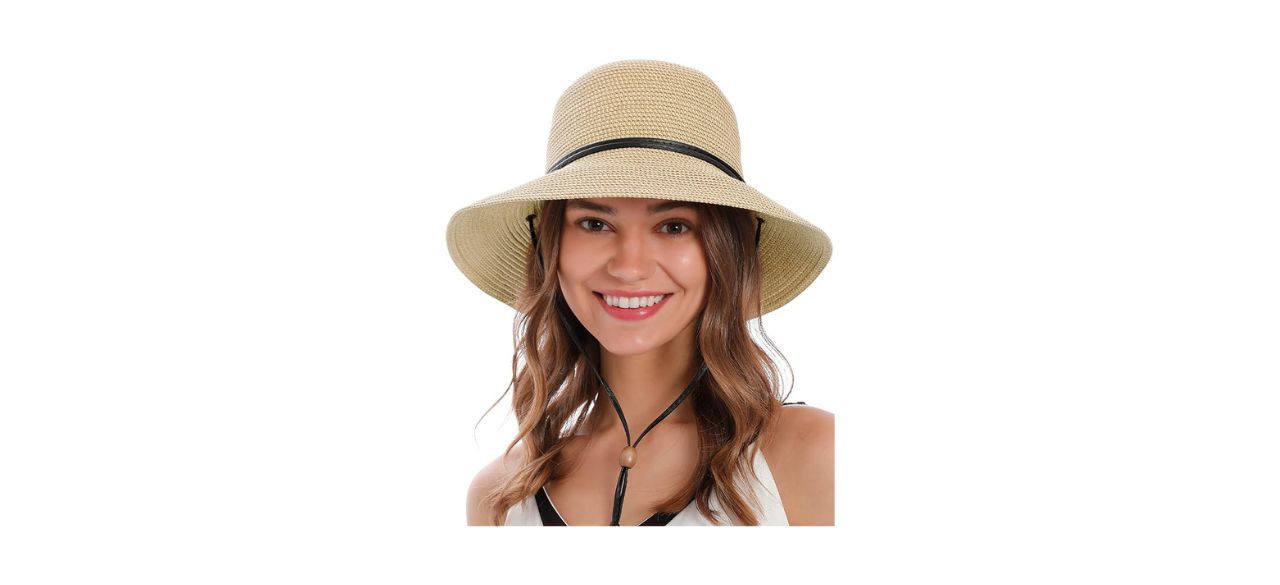 Simplicity Women's Wide Brim Straw Sun Hat