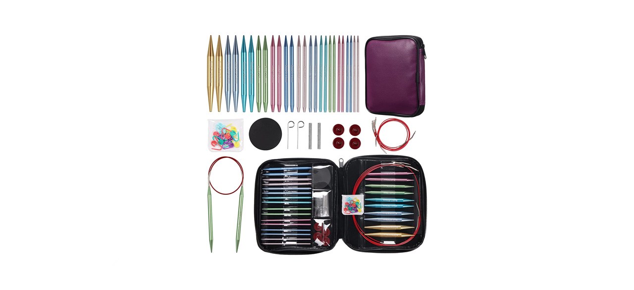 best Riudi Interchangeable Circular Aluminum Knitting Needles Set