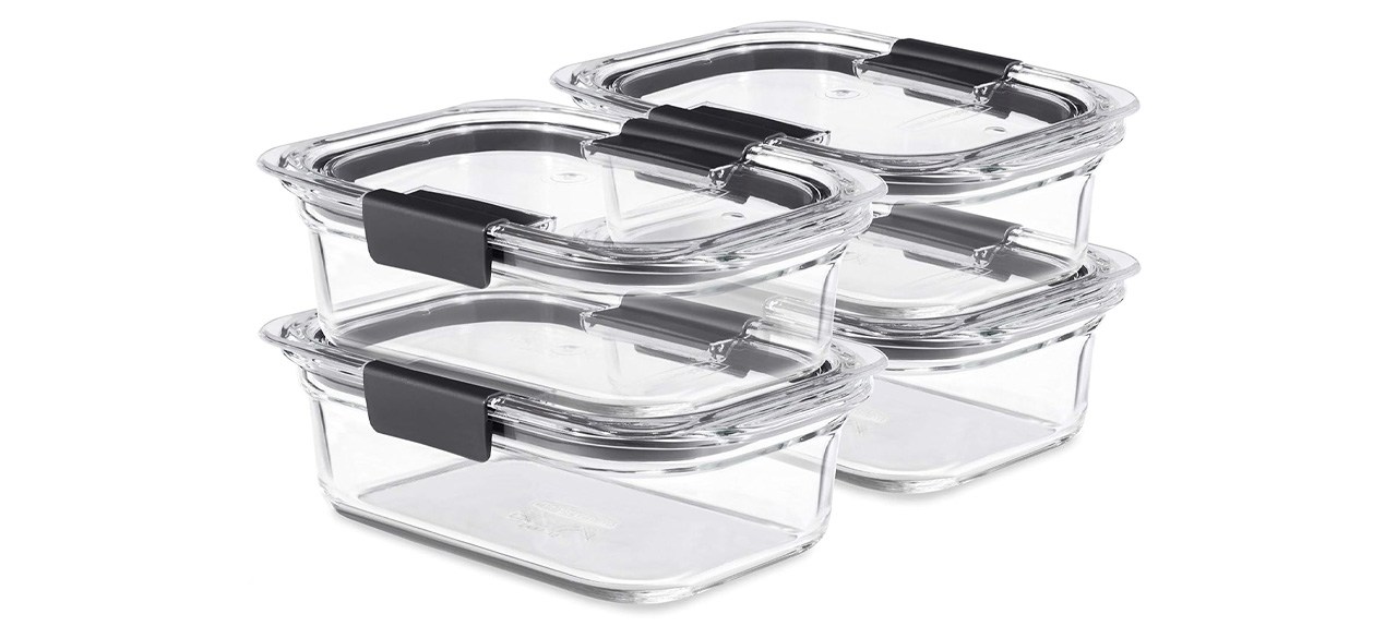 Rubbermaid Brilliance Glass Storage 3.2-Cup Food Containers