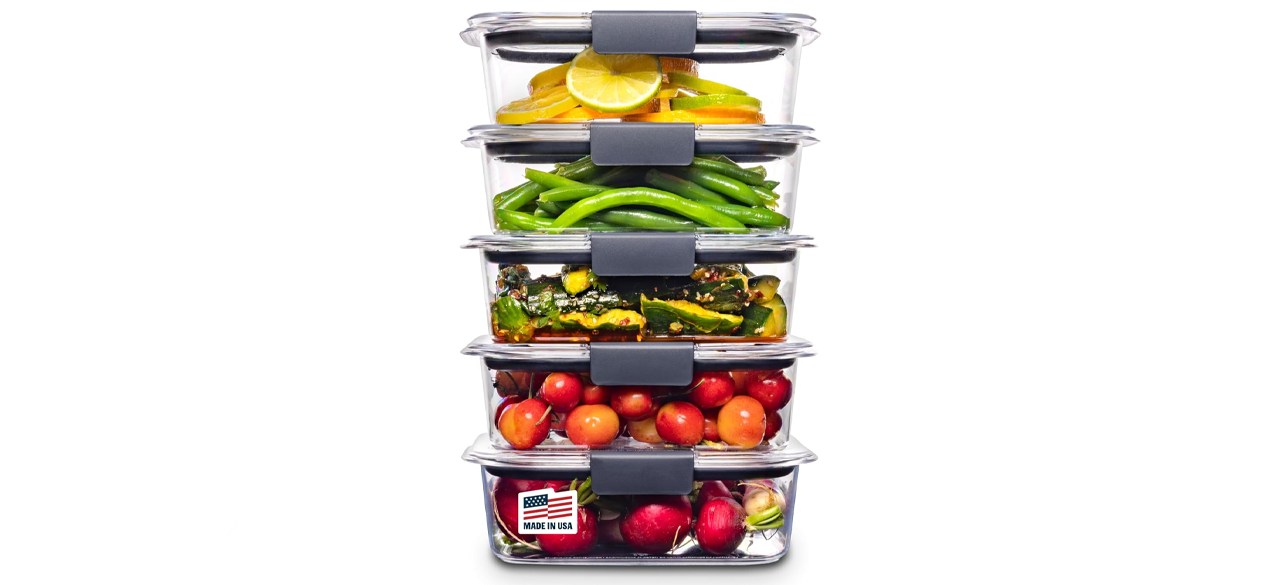 Rubbermaid Brilliance Tritan Plastic Food Storage Containers, Set of 5