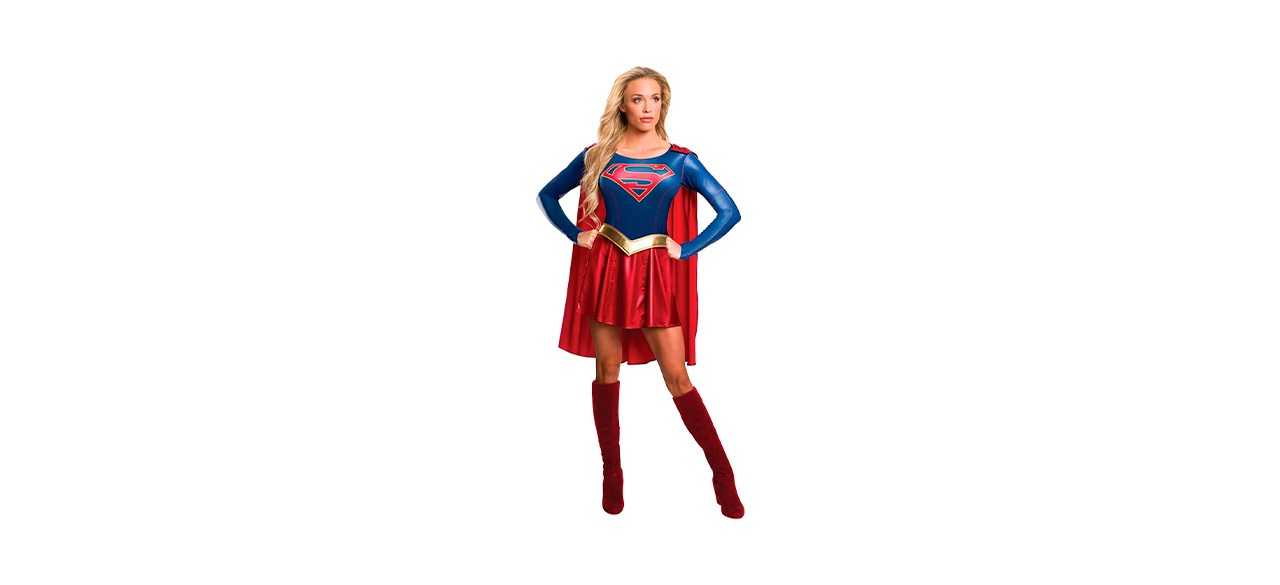 woman wearing Supergirl TV Show Costume