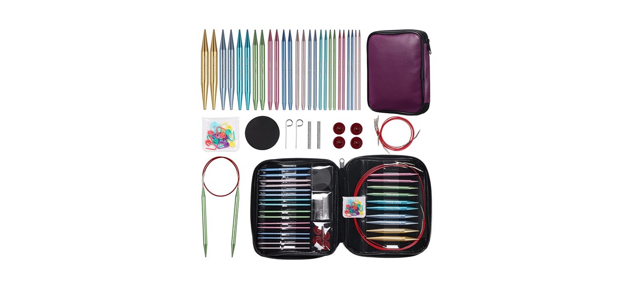 best Ruidi 26-Piece Interchangeable Circular Knitting Needles Set