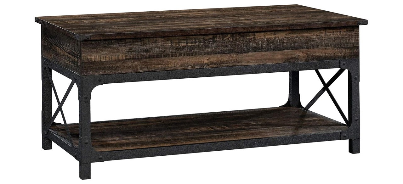 Sauder Steel River Rustic Industrial Style Lift Top Coffee Table