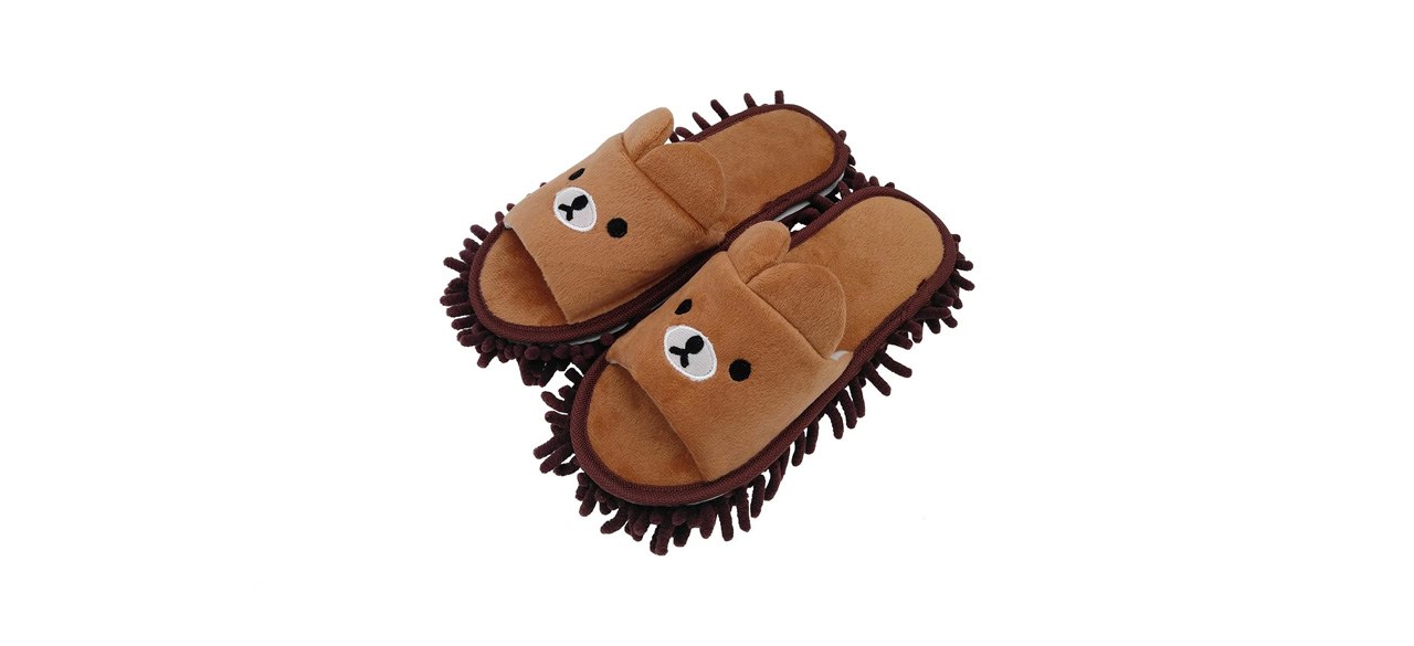 best Selric Bear Microfiber Washable Mop Slippers