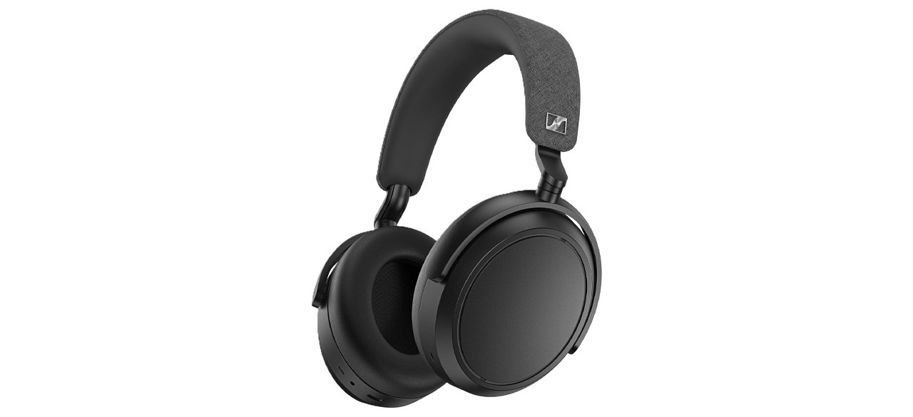 black Sennheiser Consumer Audio Momentum 4 Wireless Headphones on white background