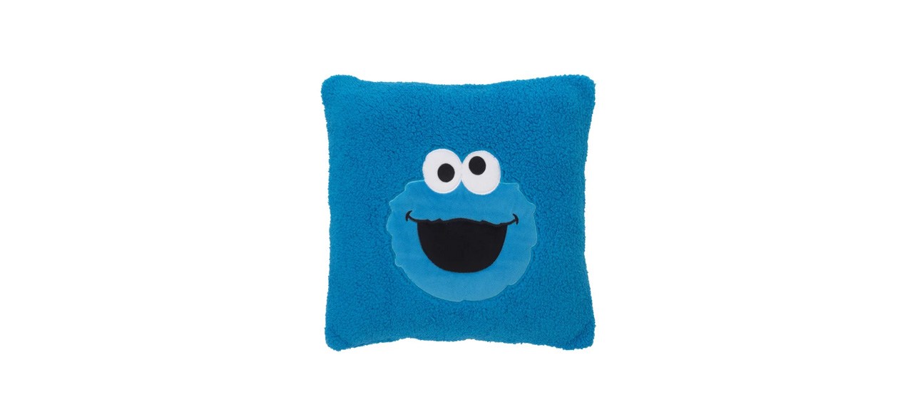 Best Sesame Street Appliqued Cookie Monster Pillow