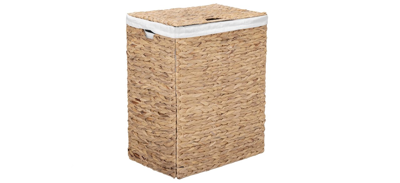 Seville Classics Premium Natural Handwoven Portable Laundry Bin Basket