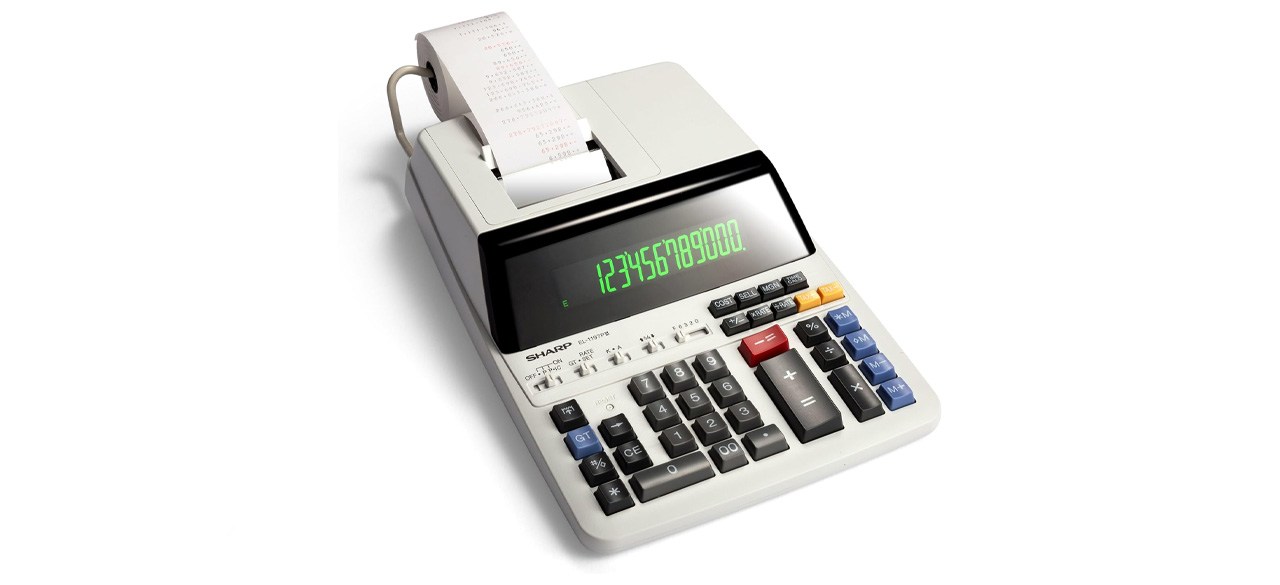 Sharp EL-1197PIII Heavy Duty Color Printing Calculator